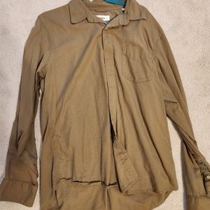 Buck Mason Bronze Brown Draped Twill One Pocket Shirt - XL